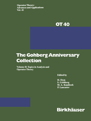 cover image of The Gohberg Anniversary Collection